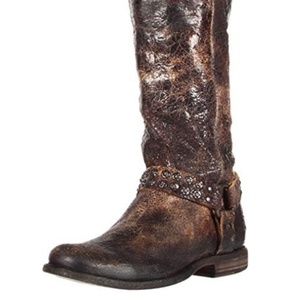 FRYE Women's Phillip Studded Harness Tall Boot
